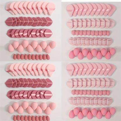 50-Piece Makeup Sponge and Cushion Puff Set with Mixed Shapes for Foundation, Concealer and Powder Blending