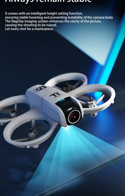 Mini 4K FPV Drone 180° Rotating Dual Camera Optical Flow Positioning Dual Batteries 360° Flip One-Key Takeoff Anti-Shake | RC Quadcopter Toy for Beginners Boys Girls Kids | Birthday Christmas Gift