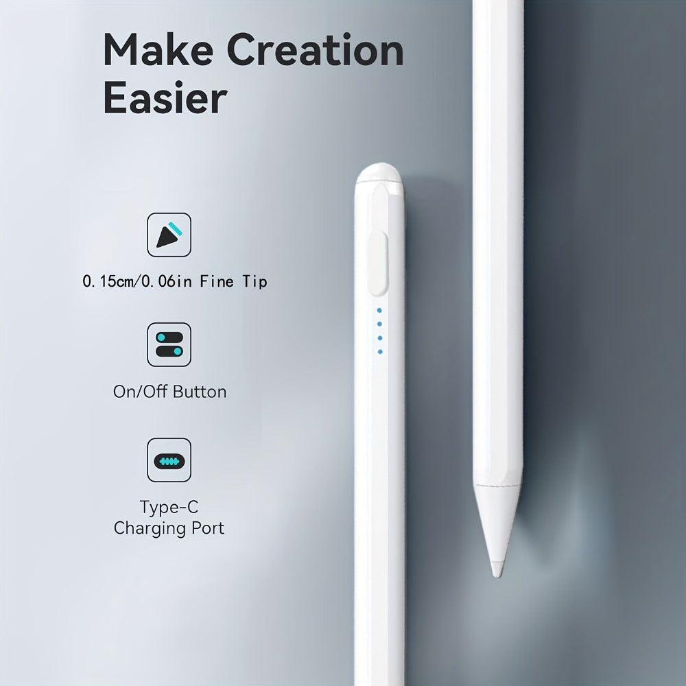 USB-C Rechargeable Stylus Pen with Top Power Button and Single-Pen, Two-Pen or Storage-Bag Bundle Options
