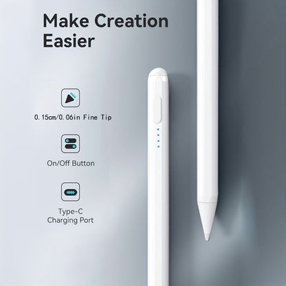 USB-C Rechargeable Stylus Pen with Top Power Button and Single-Pen, Two-Pen or Storage-Bag Bundle Options