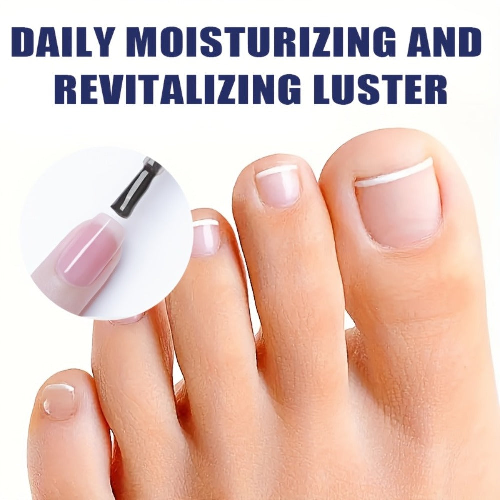 Three-Piece Keratin-Labeled Nail Care Gloss Set in Clear Bottles for Fingernail and Toenail Application