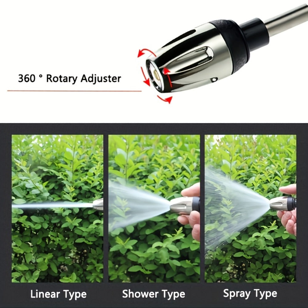 High Pressure Car Wash Spray Gun with Adjustable Nozzle – 3/4" & 1/2" Quick Connect, Multi-Function Garden Hose Sprayer for Car Cleaning, Watering & Pet Wash