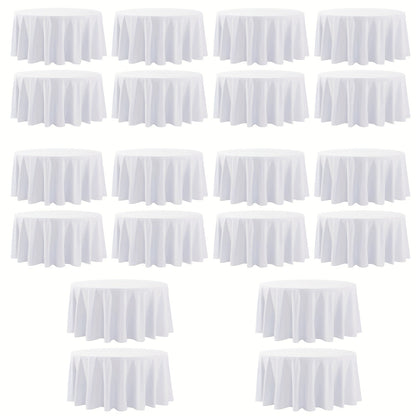 120-Inch Round Tablecloth Multipacks in Black or White with Six-, Twelve- or Eighteen-Piece Options