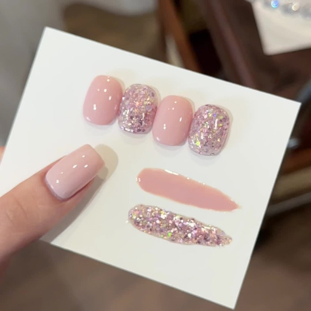 Gel Nail Polish 2-Piece 15ml Magnetic Glitter Set with Candy 03 and Shade 109 Frame Bottles