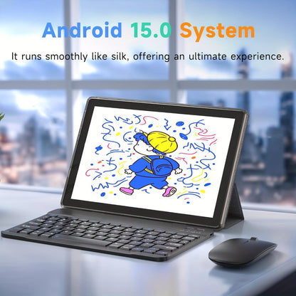 11-Inch Android 15 Tablet Bundle with 12GB Memory, 128GB Storage, Keyboard Case, Stylus and Mouse