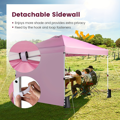Commercial Canopy Tent 10x10 Pop Up with Sidewall Adjustable Height