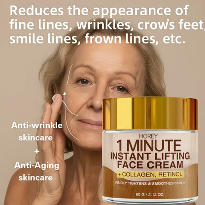 Anti-Aging Face Cream with Retinol & Collagen 2.12oz - Instant Firming Lifting Deep Hydration Smooths Fine Lines Enhances Radiance Elasticity Anti-Sagging for Women