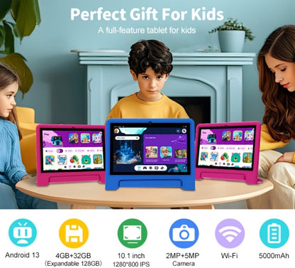 Kids Tablet 10.1 Inch with 6GB RAM, 64GB Built-In Storage, WiFi 6, 5000mAh Battery and Protective Case