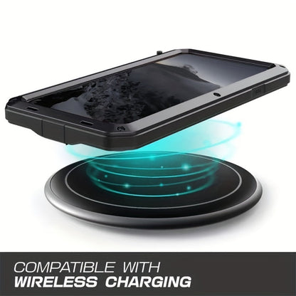 Metal-Frame Full-Body iPhone Case with Built-In Glass Screen Cover for Selected iPhone 11 through 16 Models