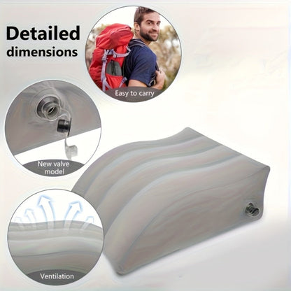 Inflatable Leg Elevation Pillow for Sleeping, Wedge Knee Support Cushion for Swelling, Leg Raise Pillow for Bed