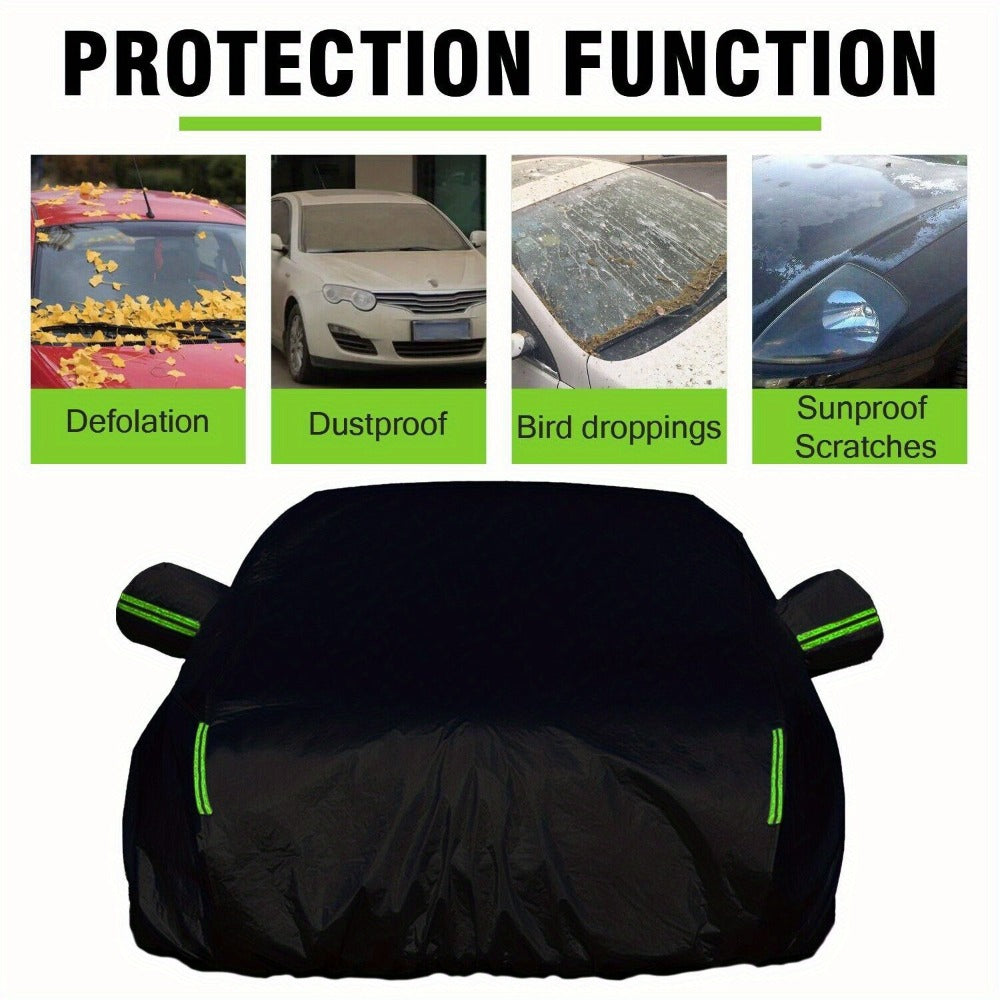 All Weather Car Cover for Sedan & Coupe 185"x69"x59" - Outdoor UV, Rain, Snow & Hail Protection for Toyota Camry, Honda Accord, Mustang & More