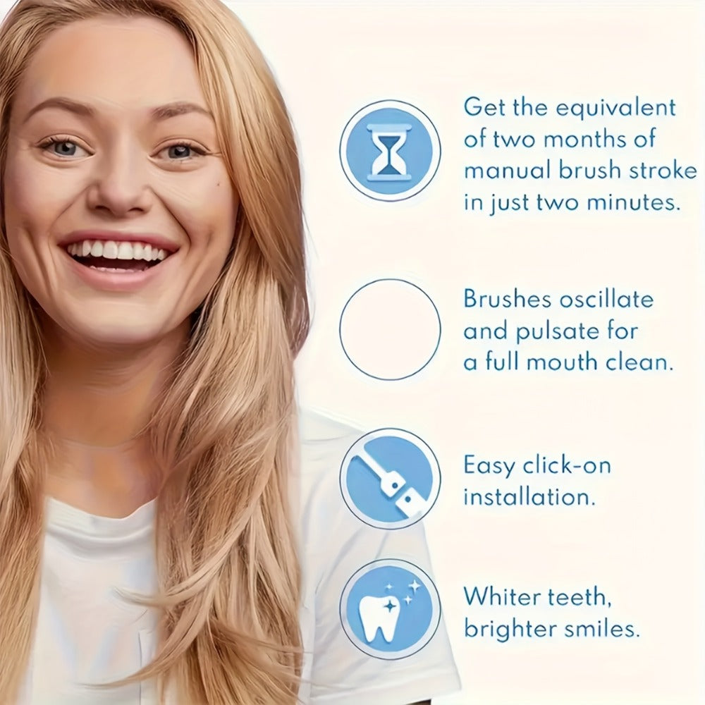 Electric Toothbrush with Five Modes, 40,000 Vibrations per Minute, Type-C Charging and Four or Eight Heads