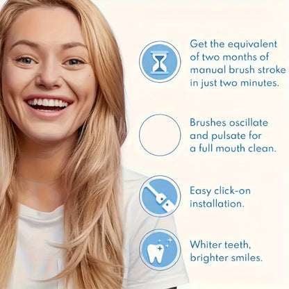 Electric Toothbrush with Five Modes, 40,000 Vibrations per Minute, Type-C Charging and Four or Eight Heads