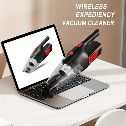 Cordless Handheld Vacuum Cleaner with Three Color Checkouts, Crevice Nozzle and Compact Dust Cup