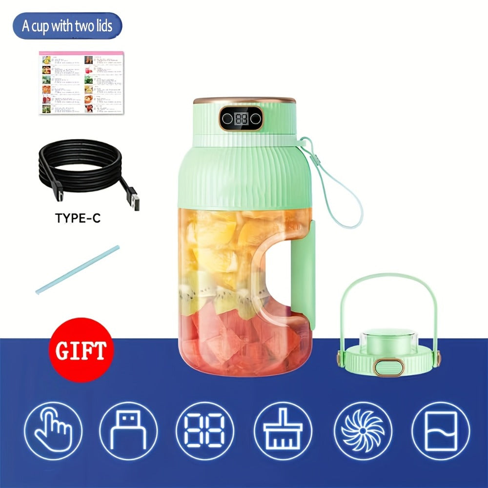 33.8-Ounce Portable Blender and Juicer with Top Digital Display in N99, Cyan or White Options