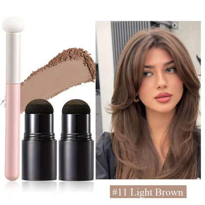 Root Touch Up Powder Stick with Brush — Instant Hair Root Concealer & Eyebrow Filler | Concentrated Paste Formula for Targeted Gray Coverage | 8 Shades for Women & Men All Hair Types