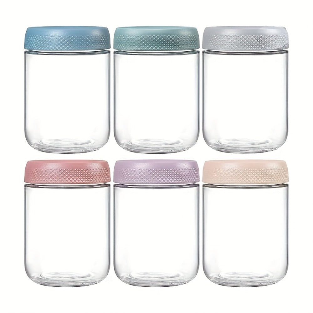 Wide Mouth Mason Jar Set, Six 16oz Glass Containers with Lids and Optional Protective Silicone Sleeves
