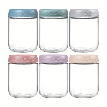 Wide Mouth Mason Jar Set, Six 16oz Glass Containers with Lids and Optional Protective Silicone Sleeves