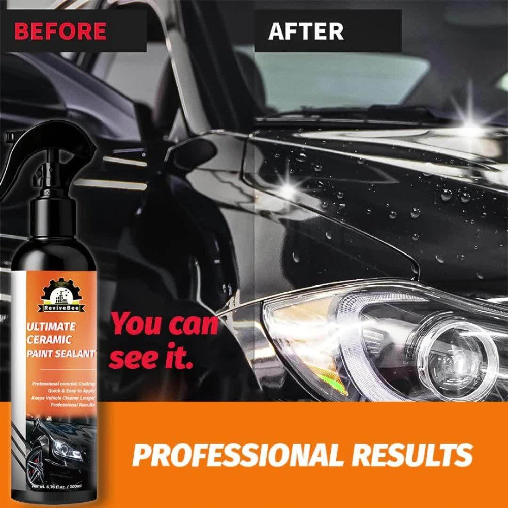 Nano Ceramic Paint Sealant 200ml - Car Ceramic Coating, Paint Restorer & Polish for Long-Lasting Gloss and Paint Protection