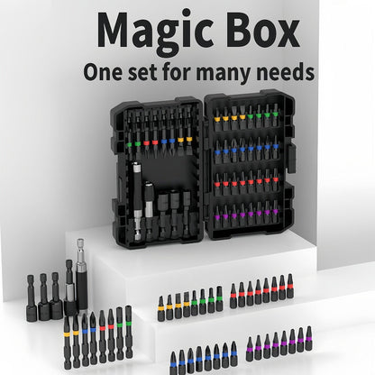 45-Piece Screwdriver Bit Set with Torx, Phillips, Slotted and Square Bits in a Storage Case