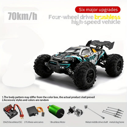 Remote Control Car, 1:16 Scale 4WD Off-Road Truck with 2.4GHz Control, 70KM/H Source Speed and Four Color Options