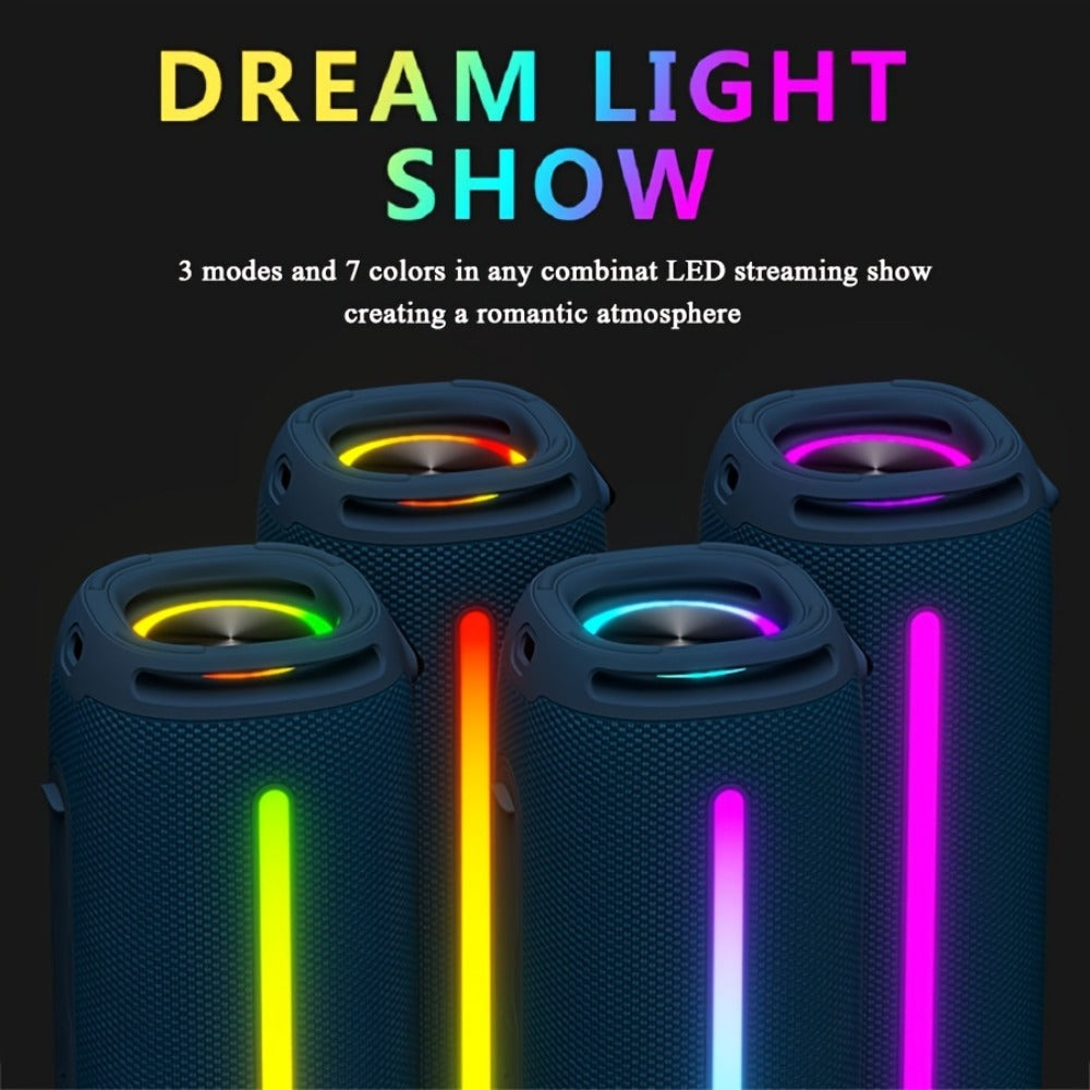 Portable Bluetooth Speaker 50W Party Audio Model with LED Lights, FM Radio, USB and TF Playback