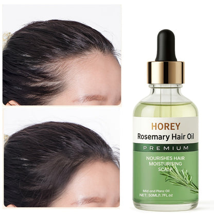 Rosemary Hair and Scalp Oil in One- or Two-Bottle 50ml Options with Batana and Castor Seed Oil Labels