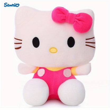 Plush Toy Kawaii Cat Doll with Pink or Blue Color Options, Bow Detail and Soft Fabric for Room Decor