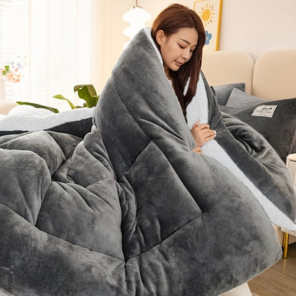 Moire Pattern Flannel Blanket – 200-250gsm Thick Plush Reversible Throw for Sofa & Bed, Soft Cozy Microfiber, 5 Colors, 4 Sizes