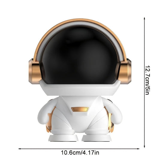 Cute Astronaut Wireless Speaker with LED Light, Portable Bluetooth Mini Speaker with Stereo Sound, USB Rechargeable Desktop Decoration Speaker for Home, Office & Party – Unique Birthday Gift for Kids, Teens & Adults