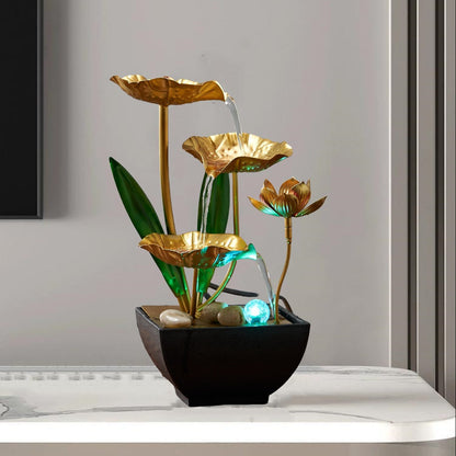 Indoor Tabletop Fountain Desktop Water Feature, Small Relaxing Flowing Water Fountain for Living Room, Bedroom, Office & Spa, Calming Zen Decor & Unique Housewarming Gift