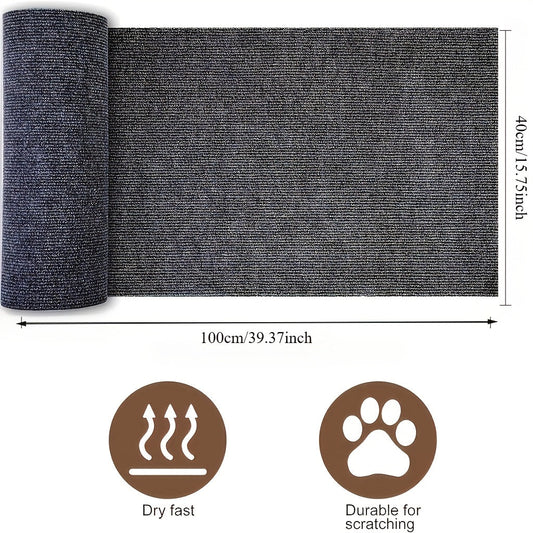 Cat Scratch Pad Self-Adhesive - Durable Cat Scratching Board for Sofa and Wall Protection, Anti-Scratch Furniture Protector Sticker for Indoor Cats, Long-Lasting Sisal Texture, Available in Dark Gray, Black, Light Grey