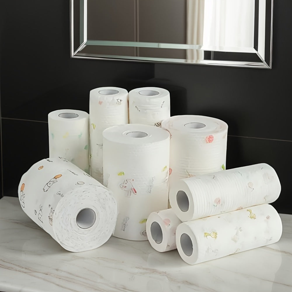 Reusable Kitchen Paper Towels 800 Times Use Non-Stick Oil Degreasing Cleaning Cloth Wet Dry Dual-Use Lazy Rag for Home Kitchen Household