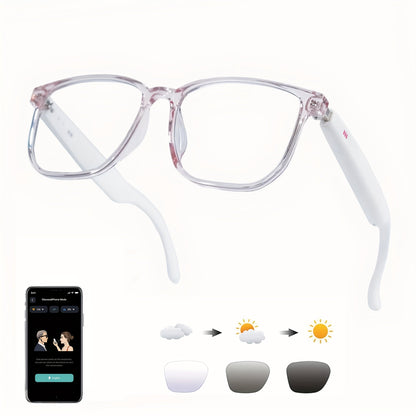 Smart Glasses 160-Language Translation Eyewear with Bluetooth 5.3 Open-Ear Audio and 18 Frame Options
