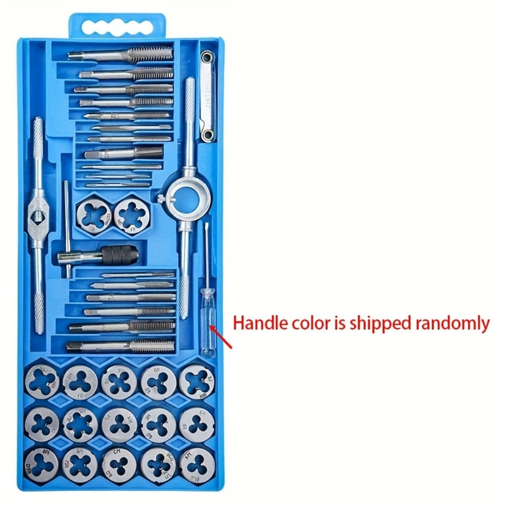 Metric Tap and Die Threading Set with M3 to M12 Sizes in 12- or 40-Piece Storage Case Configurations