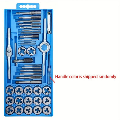 Metric Tap and Die Threading Set with M3 to M12 Sizes in 12- or 40-Piece Storage Case Configurations