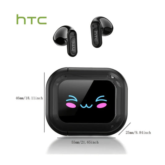 131 Language AI Translator Headset HTC NE20 Wireless 6.0 Smart LCD Touch Screen Gaming Mode Long Battery Life Compatible with PC Phone Tablet for Travel Business Gaming Everyday Use Lightweight