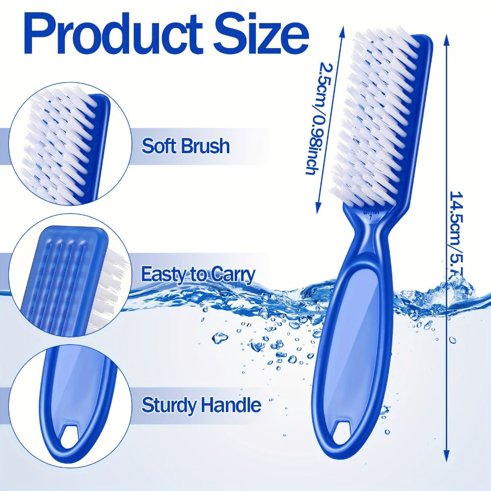 Fingernail Scrub Brush Set 120pcs Bulk - Handle Grip Nail Cleaning Brushes with Soft & Stiff Bristles, Manicure Pedicure Nail Cleaner Tools for Salon Spa & Home Use, Cute Assorted Colors