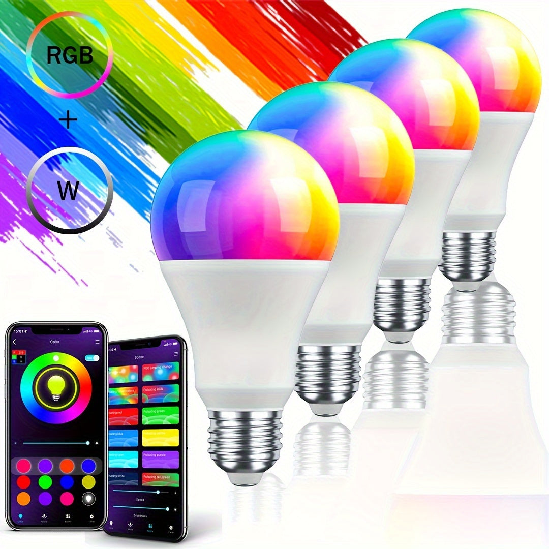 A19 E26 Wi-Fi Smart Light Bulbs with RGB Color and White Modes in Two-, Four- or Six-Bulb Packs