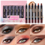 6-color Matte Shiny Eyeshadow