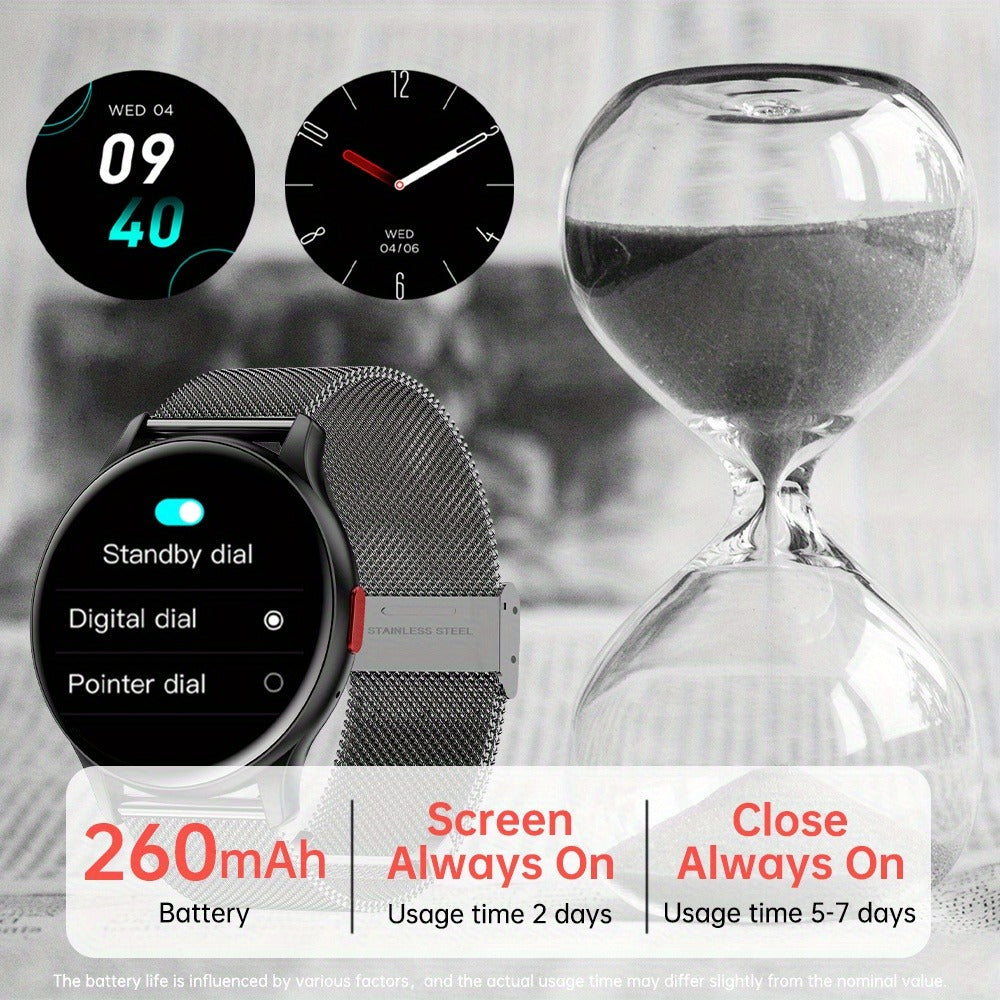 Smartwatch – AMOLED for Men SENBONO 1.43" HD Bluetooth Calling, 100+ Sport Modes, DIY Custom Watch Face, Heart Rate Sleep Blood Oxygen…