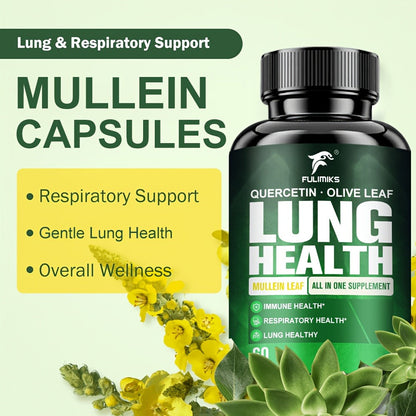 Herbal Supplement with FULIMIKS Label, Mullein Leaf Quercetin and Olive Leaf Capsules, 60 Count