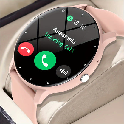 Smart Watch Round Display with Wireless Charging, 230mAh Battery, Music Control and Three Color Options