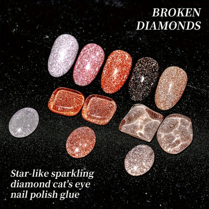 Gel Nail Polish – Glitter Set 5 Colors Pastel Sparkling Diamond Shimmer – Soak-Off LED UV Semi-Permanent Gel Varnish Photo Frame Bottle…