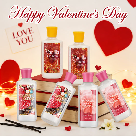 Scented Body Lotion & Hand Cream Vitamin C Glycerin Deep Moisturizing - Japanese Cherry Blossom Vanilla Cotton Candy Dry Skin Hydrating Lotion Women Men All Skin Types Gift