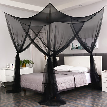 Bed Canopy Mosquito Net - Princess Canopy for Beds with Curtains, Sheer Bed Drapes for Indoor Outdoor Use