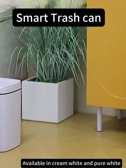 Motion Sensor Trash Can Silent Slow-Close Lid, Touchless Infrared Auto Open, Touchpad Control, Battery Operated
