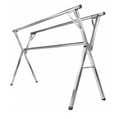 Clothes Drying Rack Collapsible Freestanding, Heavy Duty Stainless Steel Laundry Drying Rack Indoor Outdoor, Adjustable Garment Rack 63" & 79" with Clips