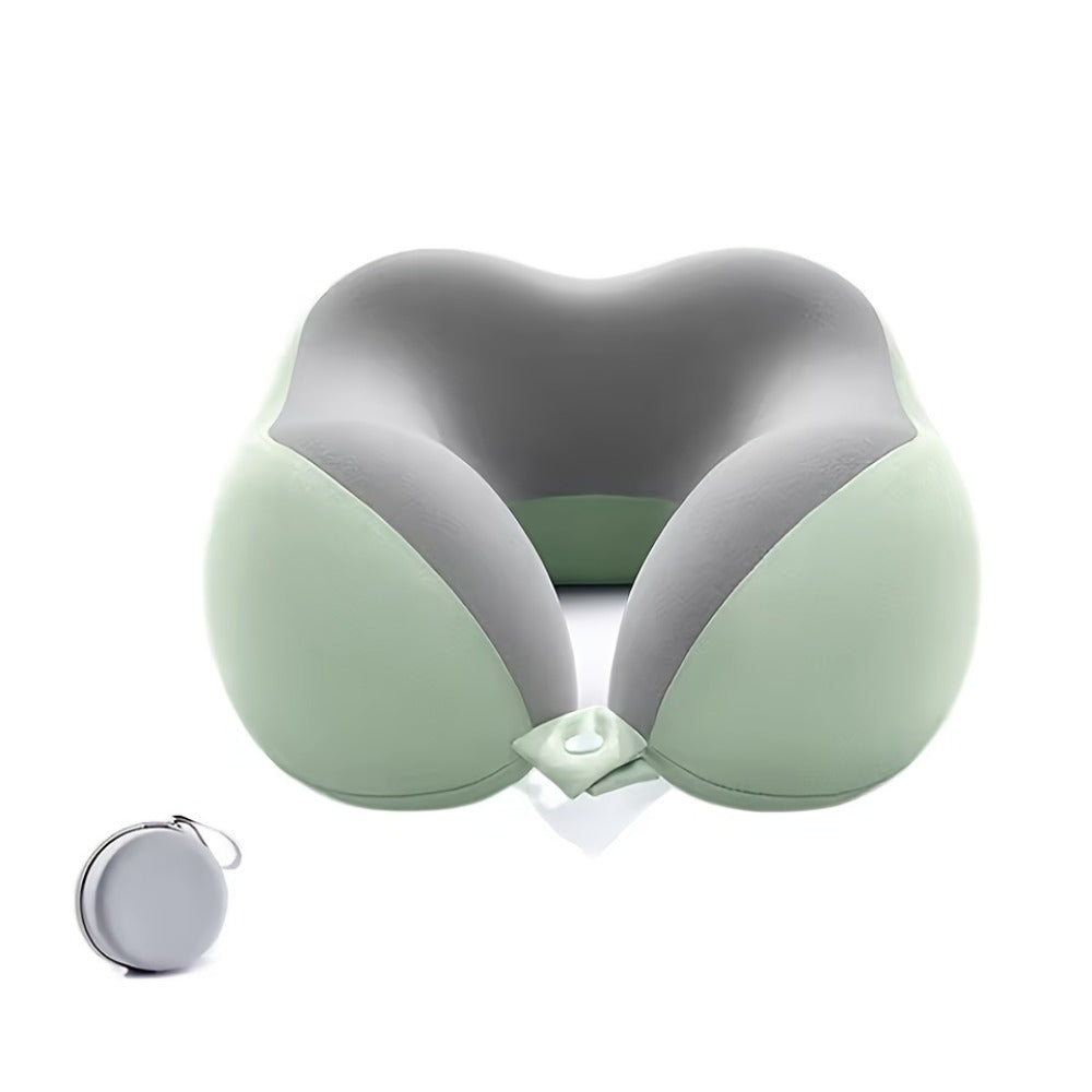 Memory Foam Travel Neck Pillow with Storage Bag – Ergonomic Slow Rebound Support, Machine Washable Cover, for Travel, Office & Napping