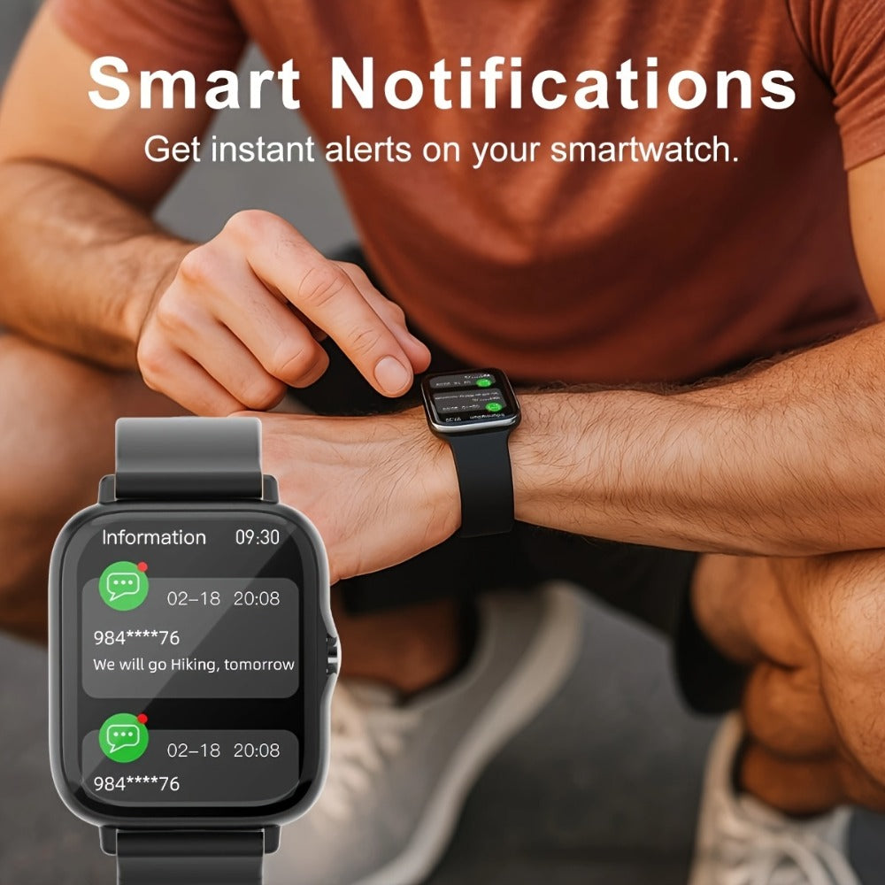 Smartwatch – with Remote Photo Control & HD Voice Calling, Large Screen Unisex , Message Notifications, Multiple Sport Modes, Heart Rate…